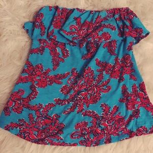 Lily Pulitzer Cotton Strapless Top